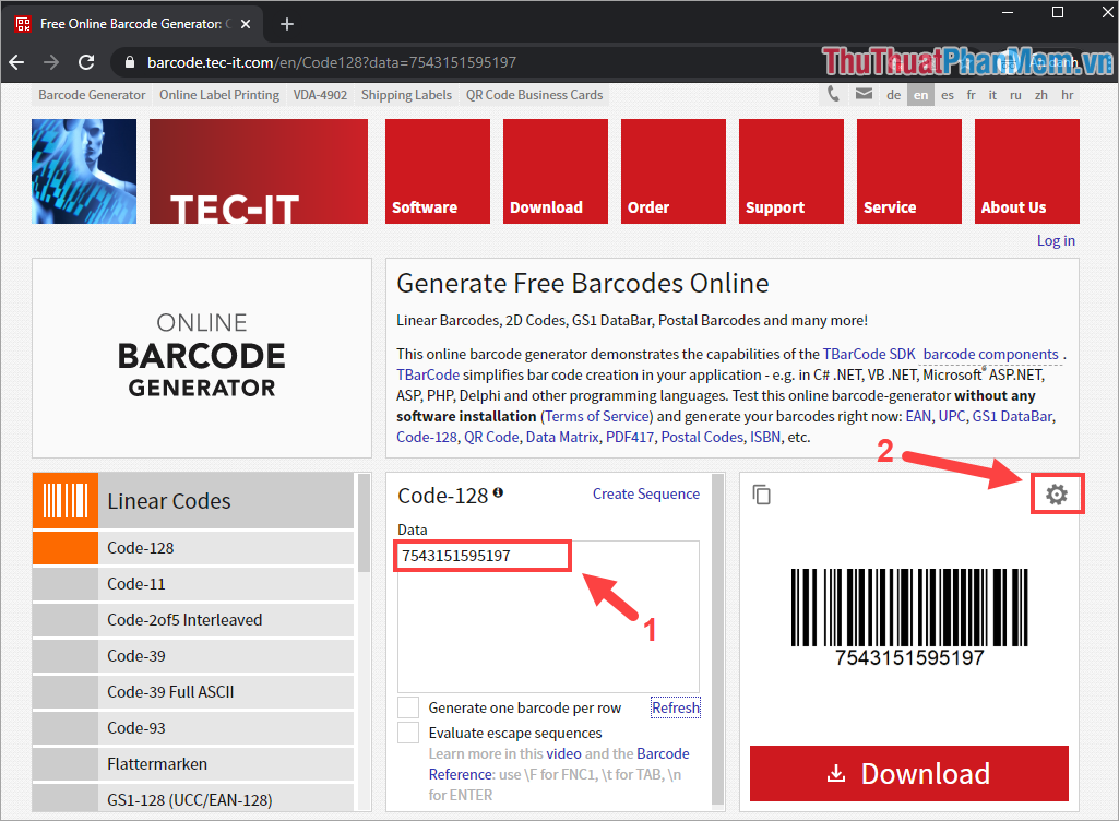Cách tạo barcode online, tạo mã vạch online