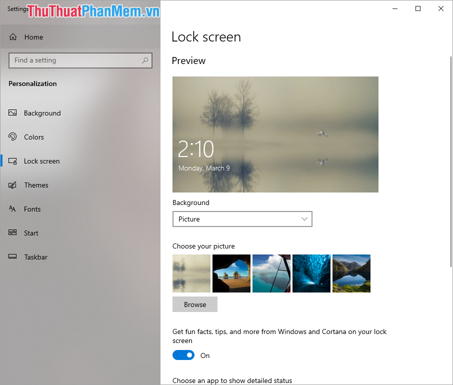 Sử dụng phím tắt Windows + L để khóa màn hình và hiển thị màn hình khóa