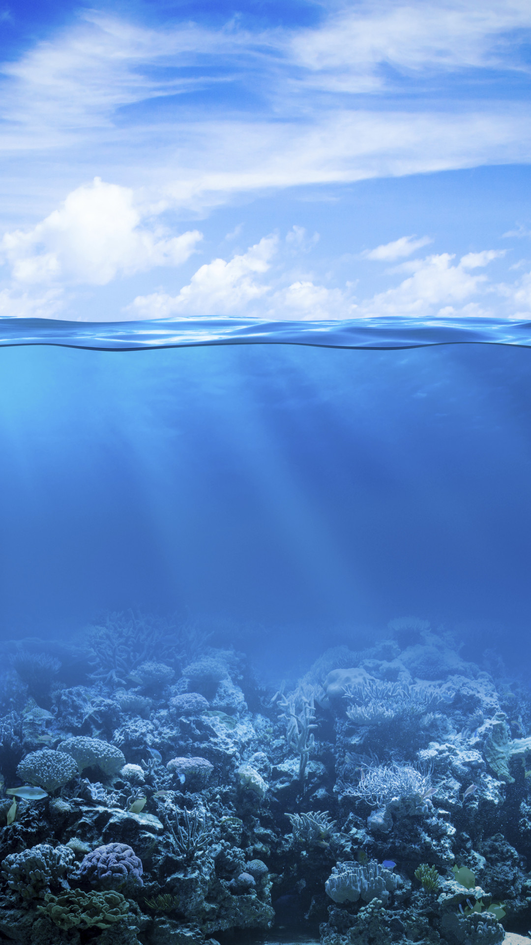 Hình nền biển cả xanh lơ mang đến năng lượng điện thoại