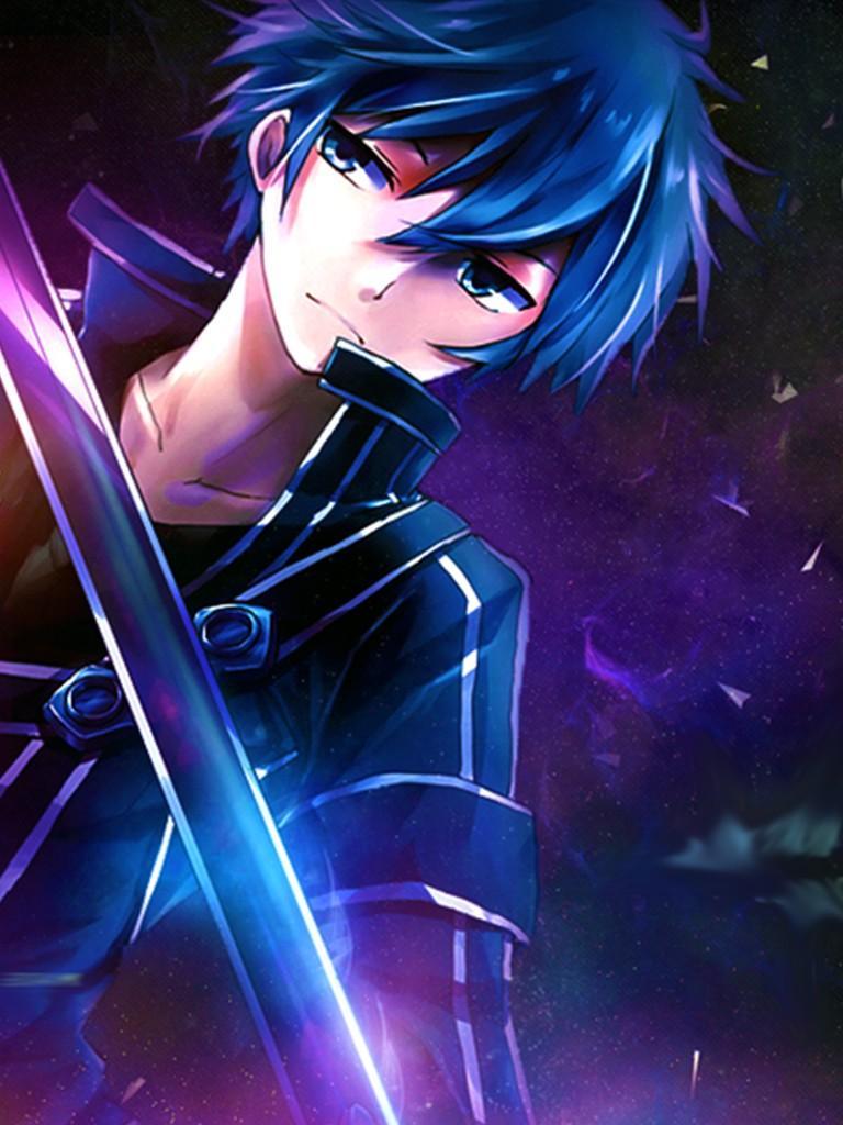 Hình ảnh Kirito cầm kiếm