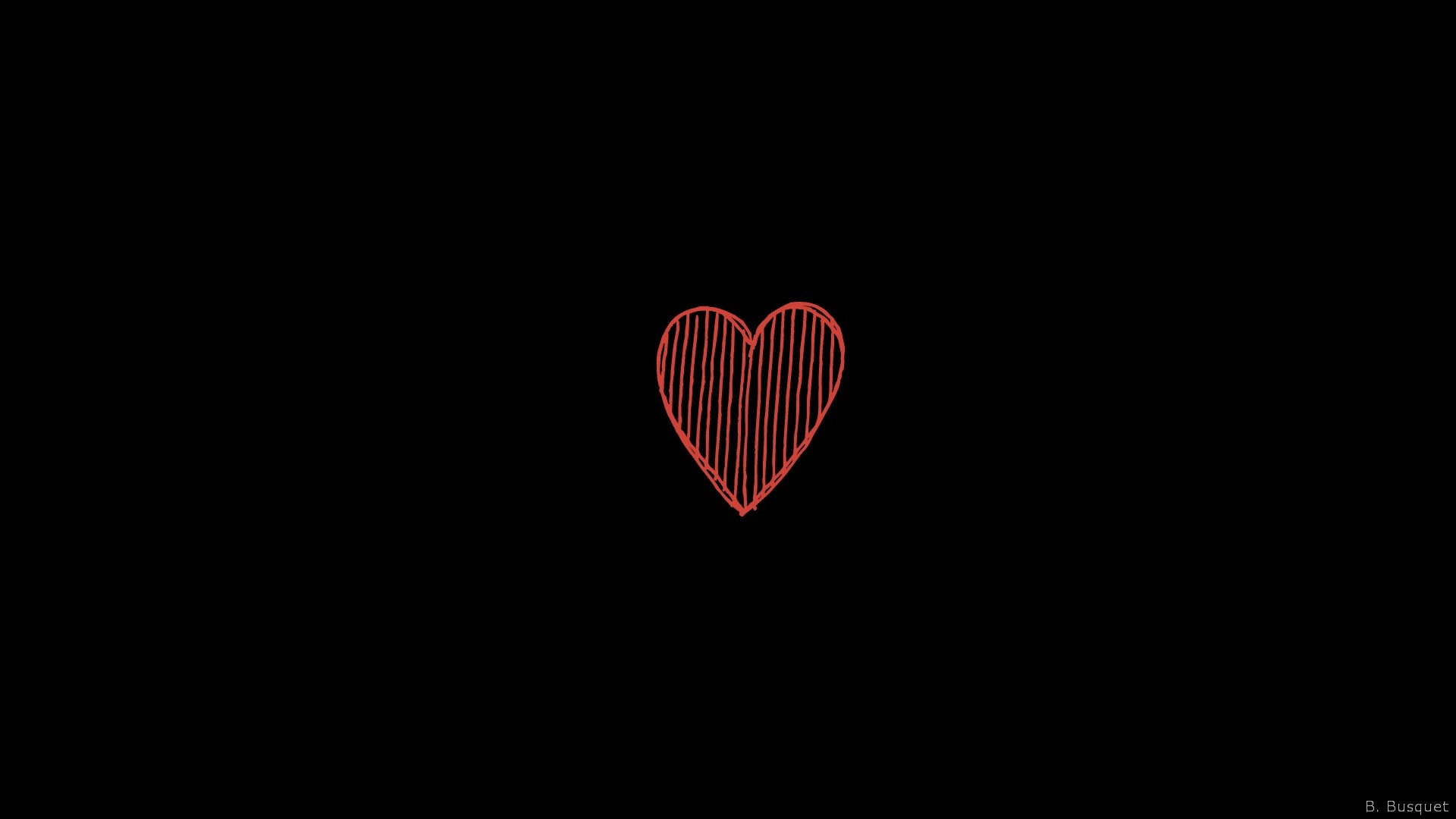Hình nền đen trái tim đỏ rất đẹp