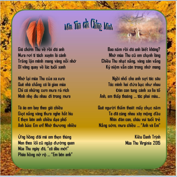 Pictures of our autumn poems