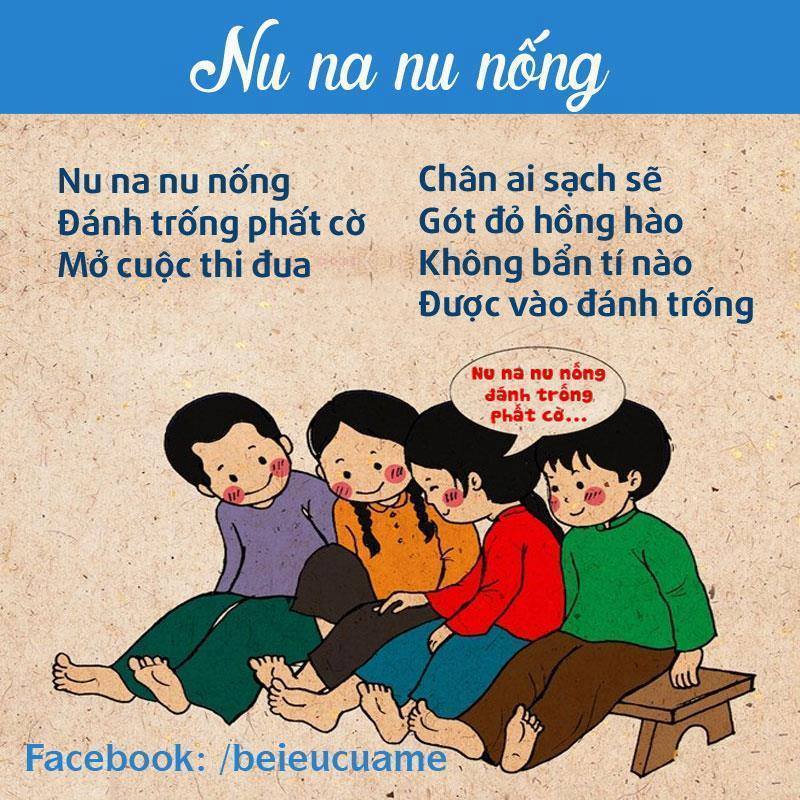 Hình ảnh bài thơ Nu na nu nống