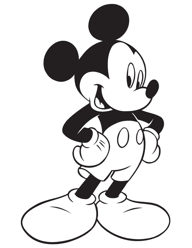 Hình ảnh chú chuột Mickey với màu sắc đối lập