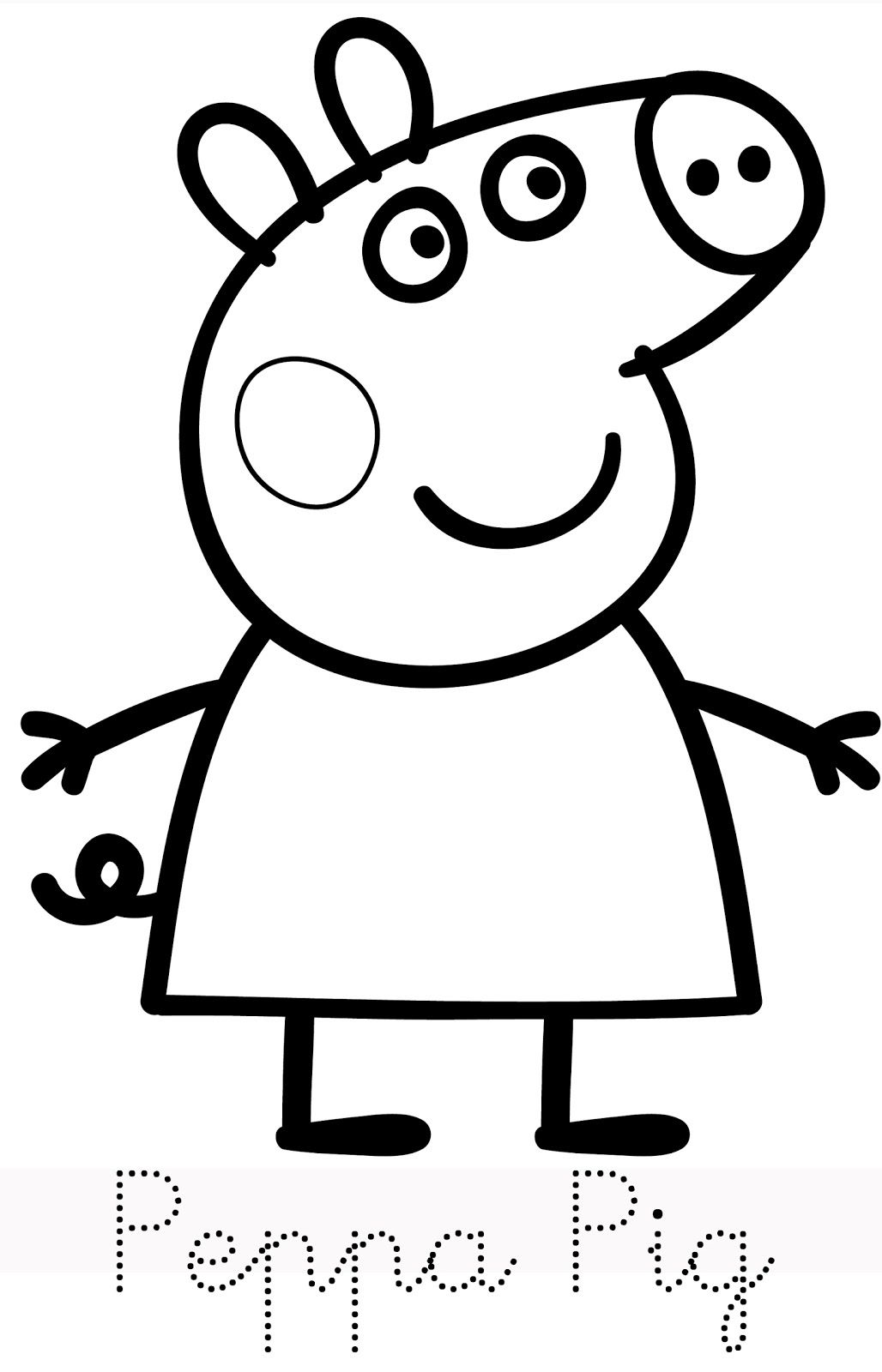 Hình ảnh tô màu Peppa pig