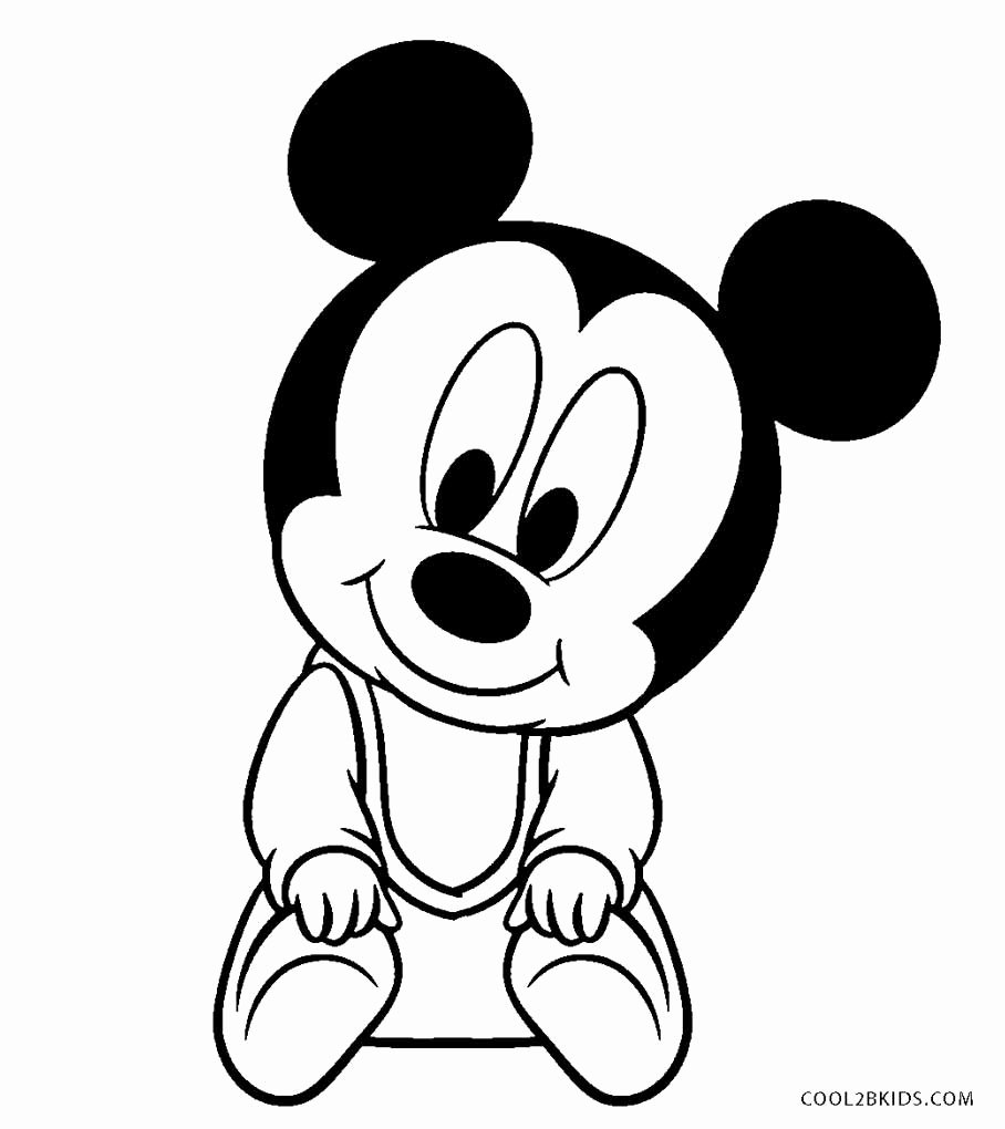 Trang tô màu chuột Mickey nhỏ