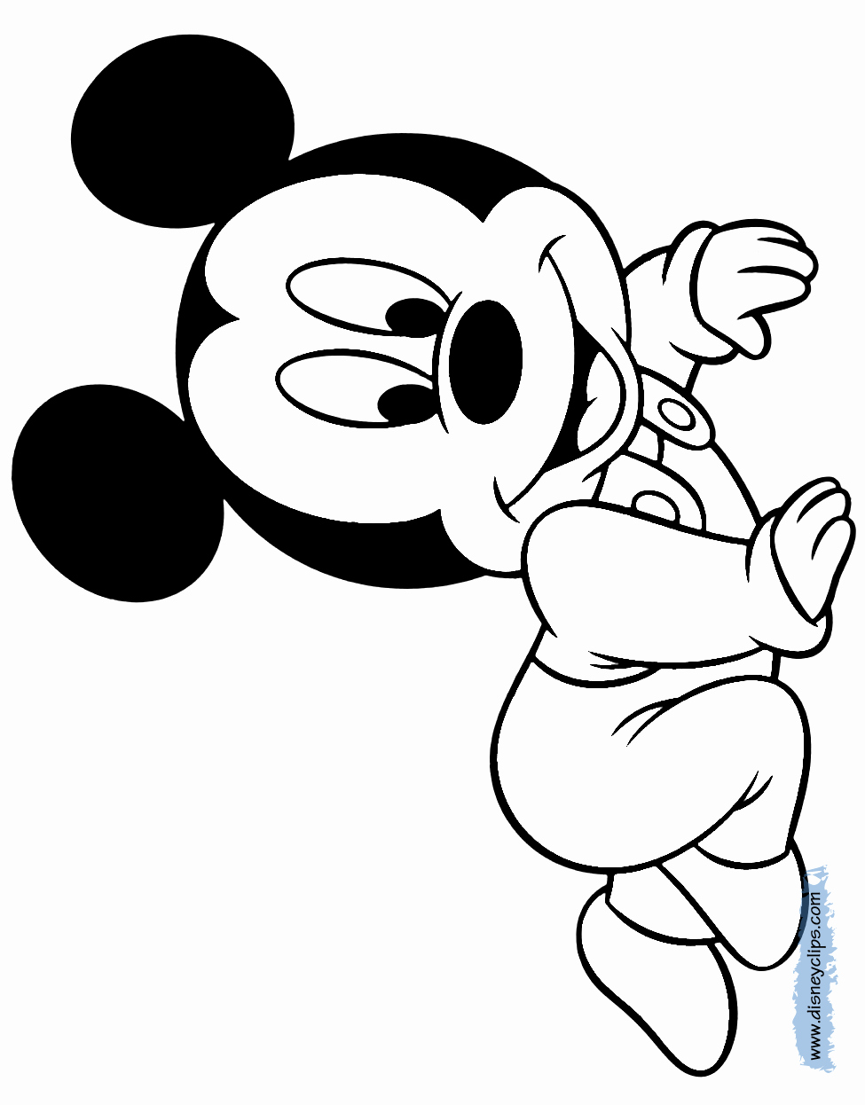 Trabg tô màu Chuột Mickey đang bò