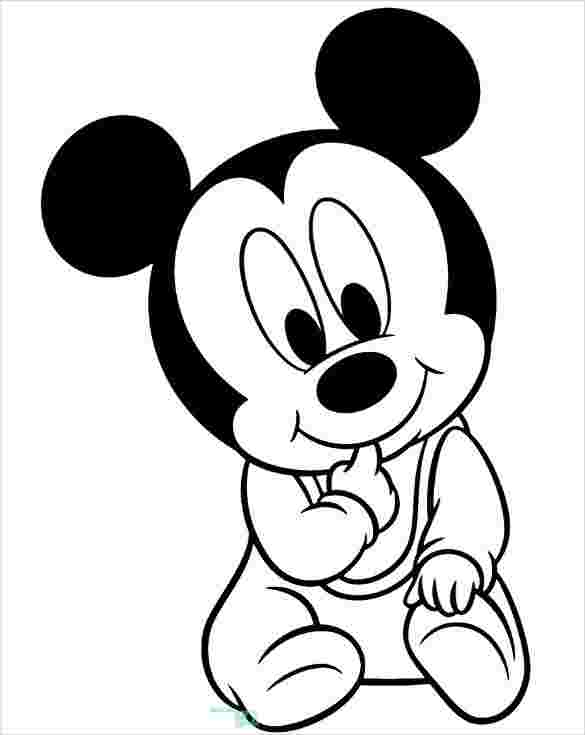 Tranh tô màu bé Mickey nhỏ bé