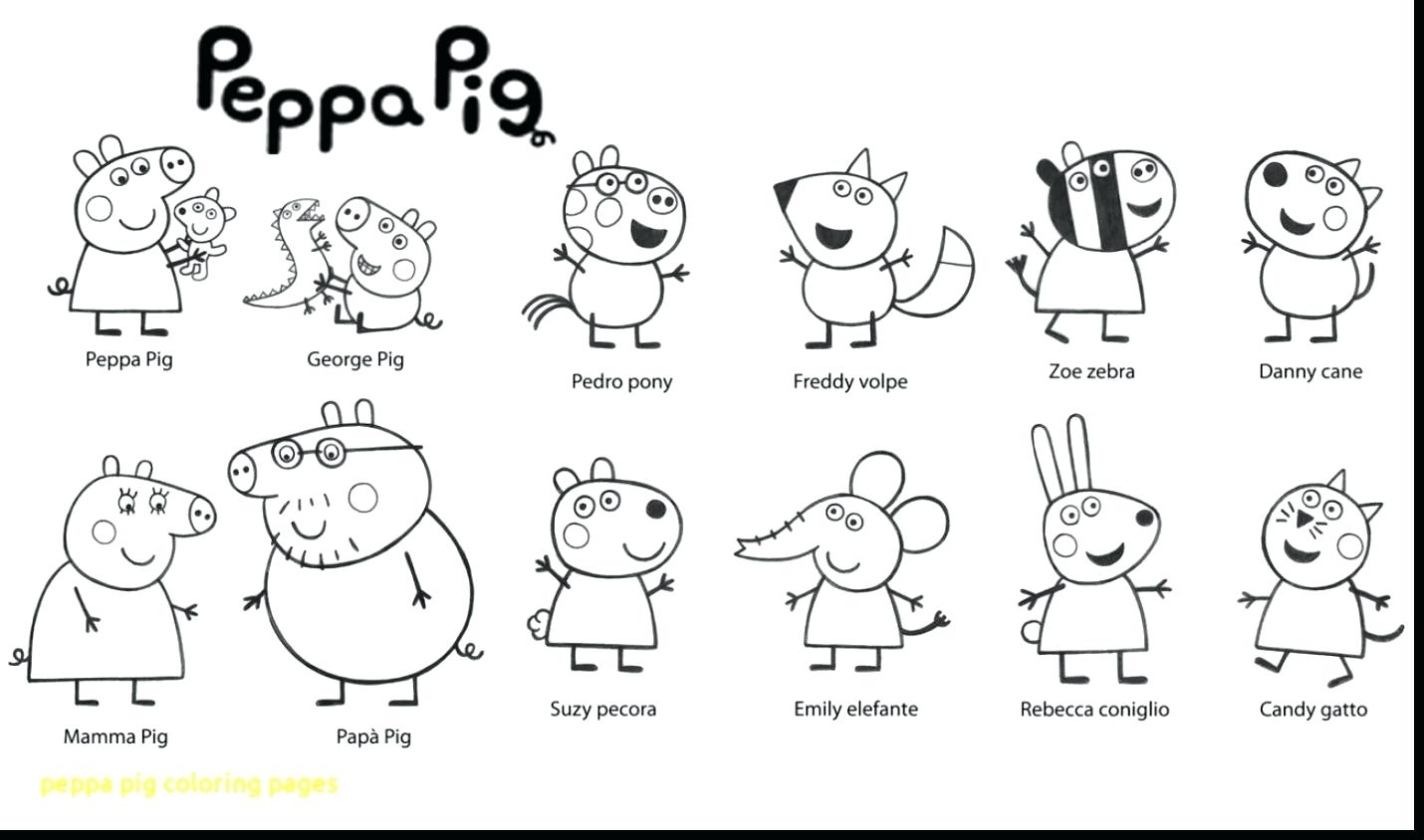 Trang tô màu Peppa Pig với nhiều hình dạng