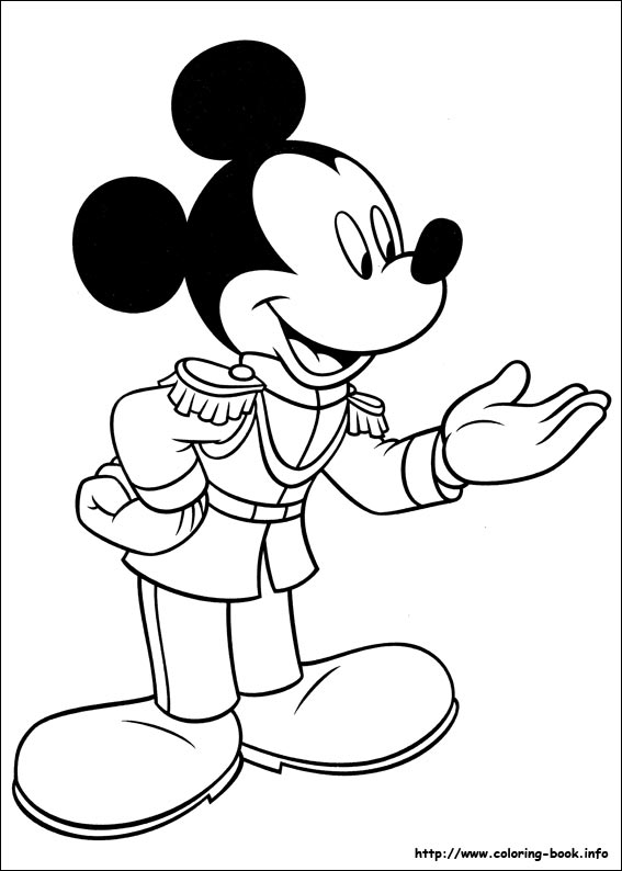 Tranh tô màu hoàng tử chuột Mickey