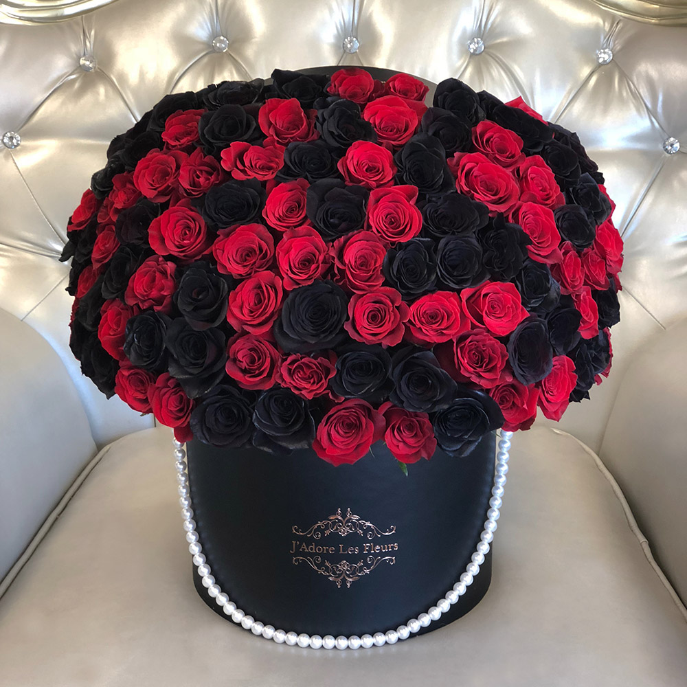 Bó hoa hồng đen đỏ cực đẹp