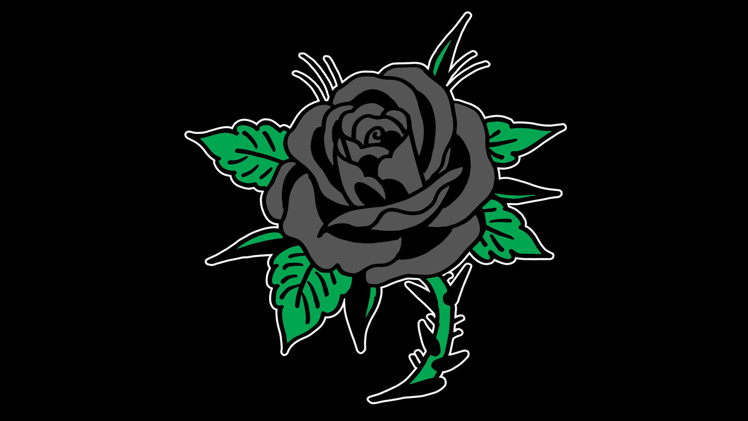 Hình vẽ bông hoa hồng đen rất đẹp