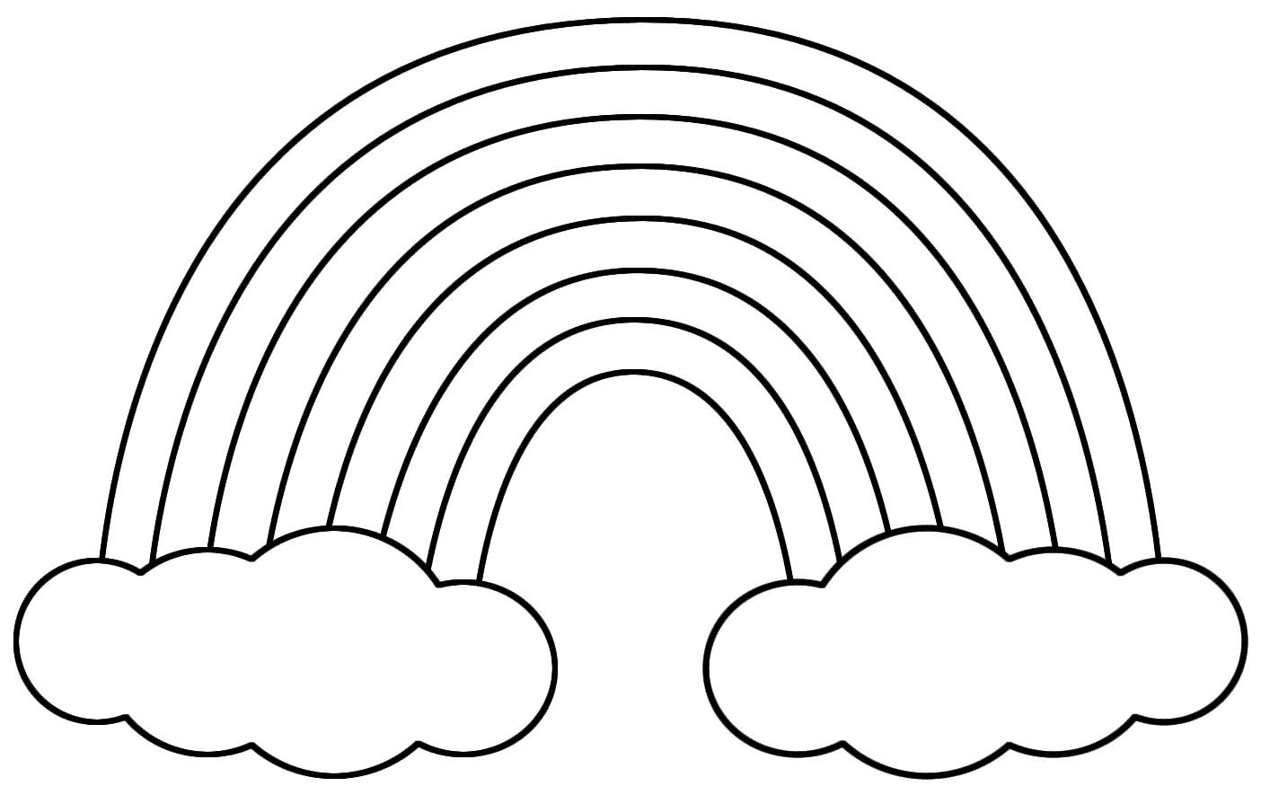 Trang màu cầu vồng và những đám mây