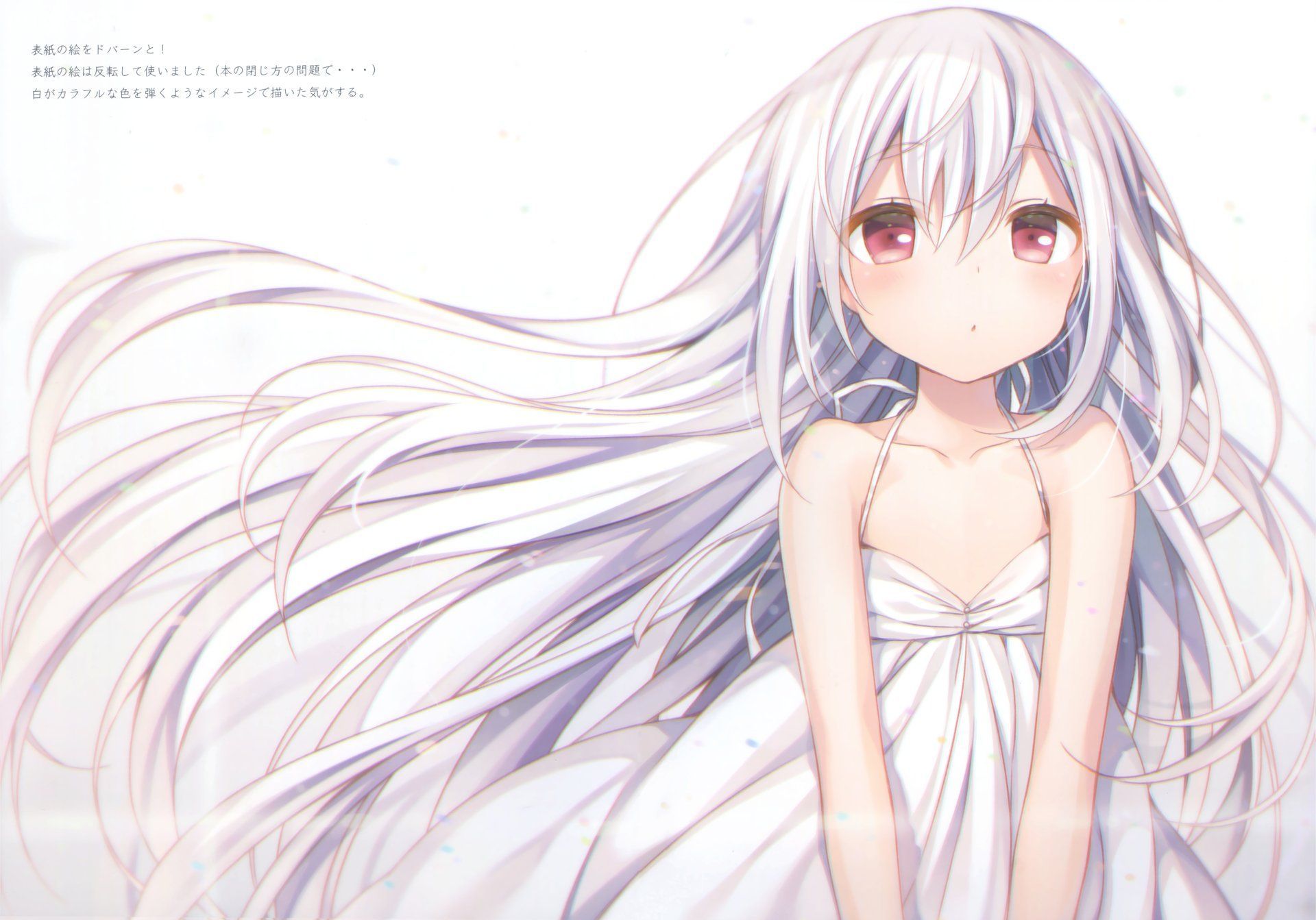Hình ảnh anime tóc bạch kim bé gái dễ thương