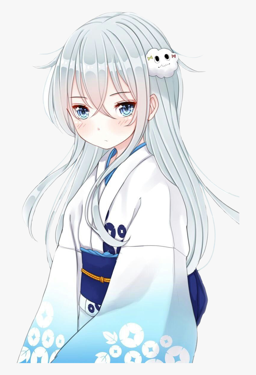 Hình ảnh anime tóc bạch kim cô gái dễ thương