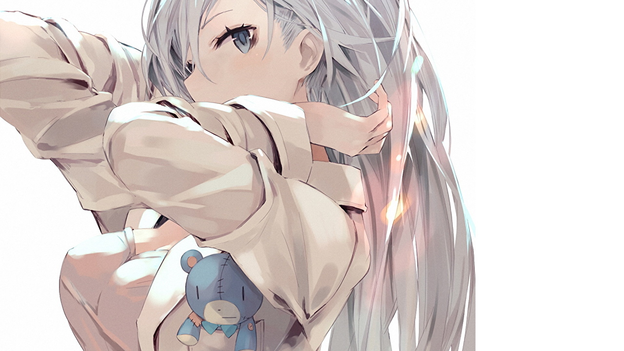 Hình ảnh anime tóc bạch kim xinh đẹp tuyệt trần