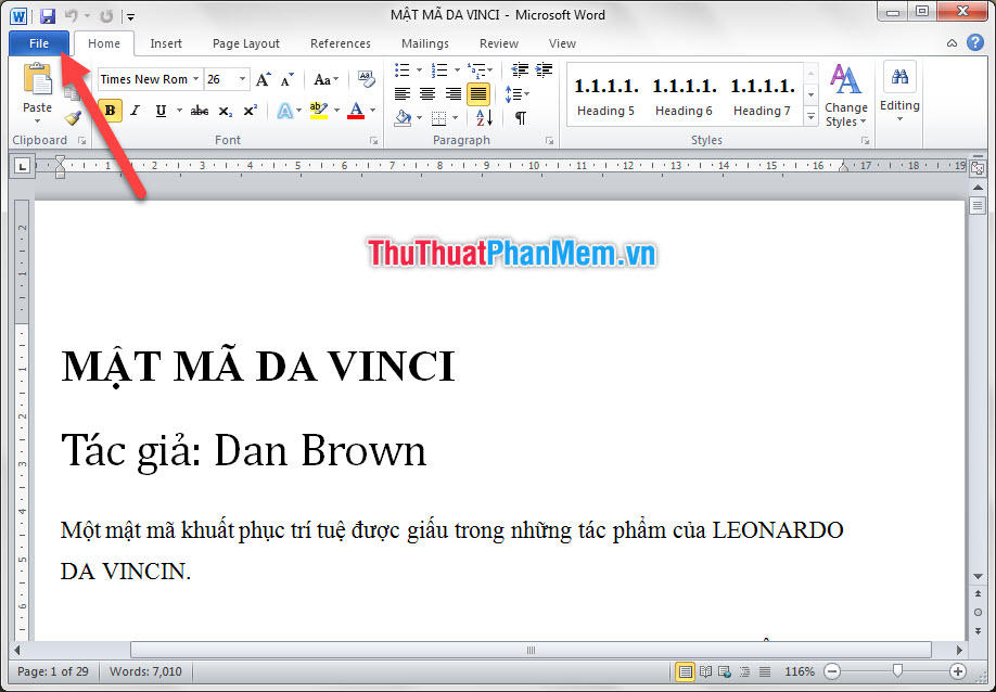 Chọn File