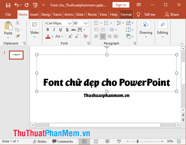 Font chữ PowerPoint iCiel Mijas