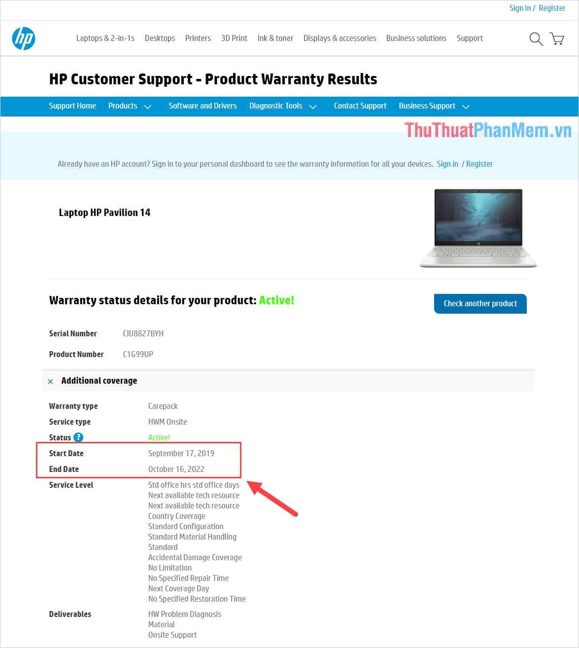 Check bảo hành HP - Kiểm tra bảo hành HP online