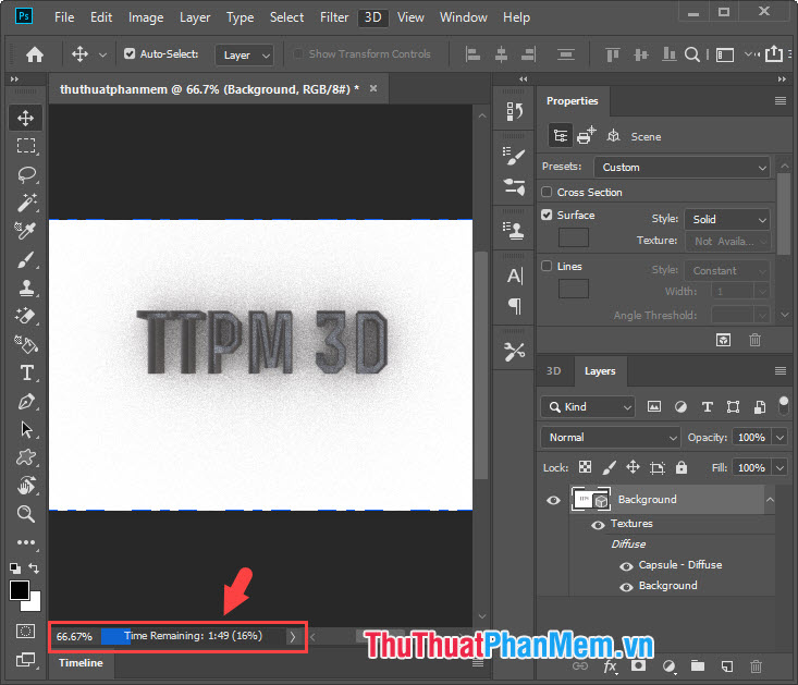 Cách làm chữ 3D trong Photoshop