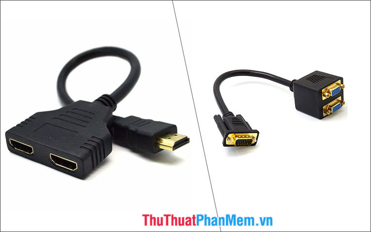 Bereiten Sie ein Kabel für den Anschluss an Monitor und Monitor vor, die HDMI- und VGA-Standards unaerstützen