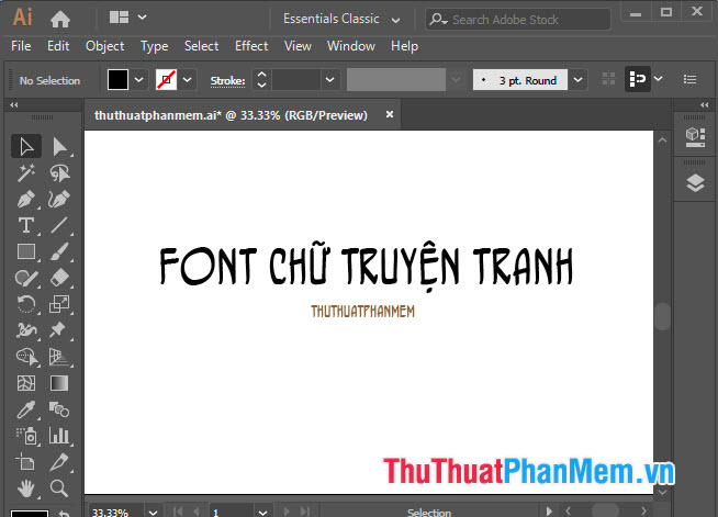 Font chữ truyện tranh Nhật Bản