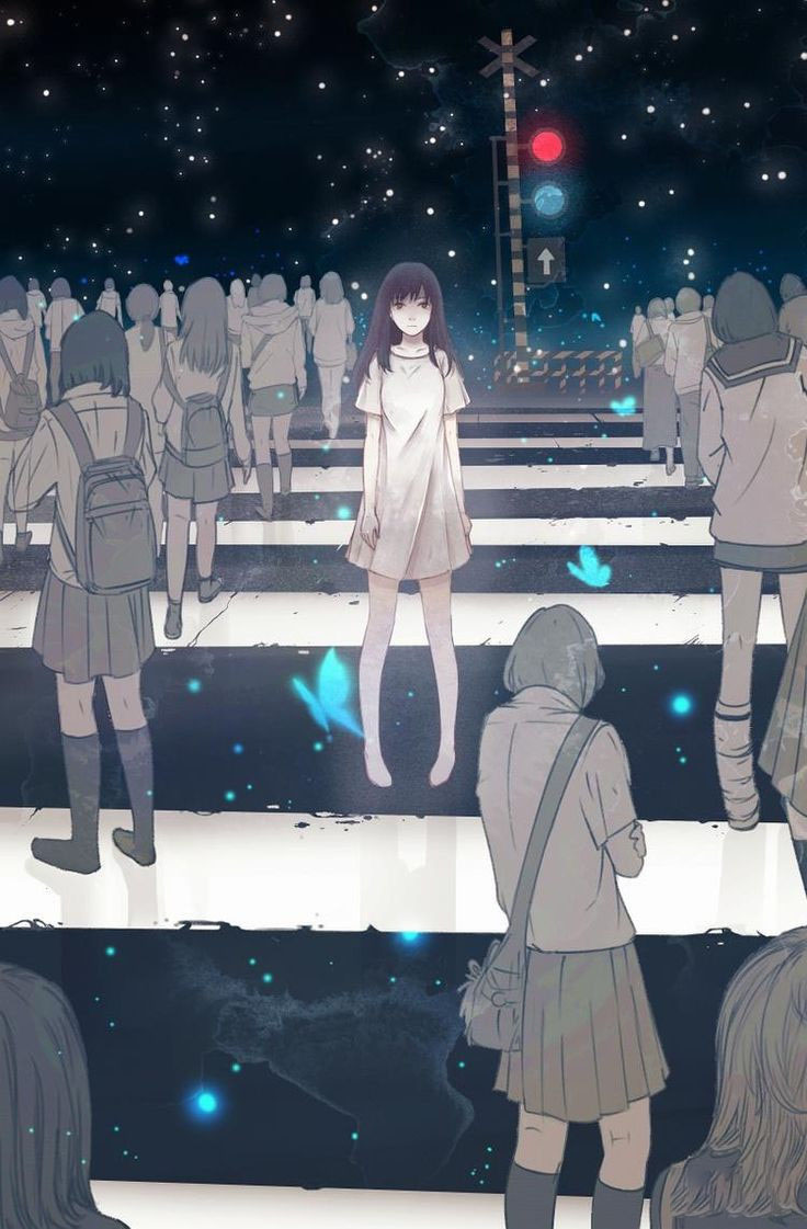 Hình ảnh anime cô đơn lẻ loi