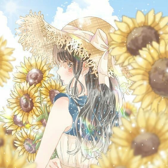Hình ảnh anime hoa hướng dương