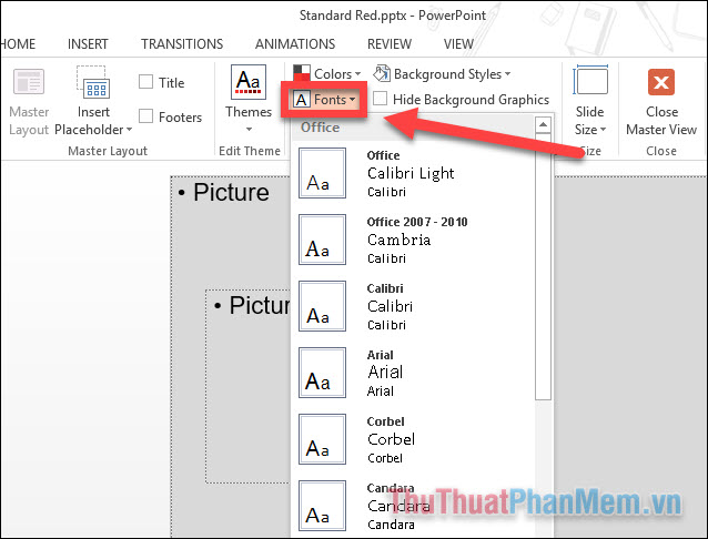 Mở mục Fonts bạn có thể chọn ngay cho mình một font ưng ý