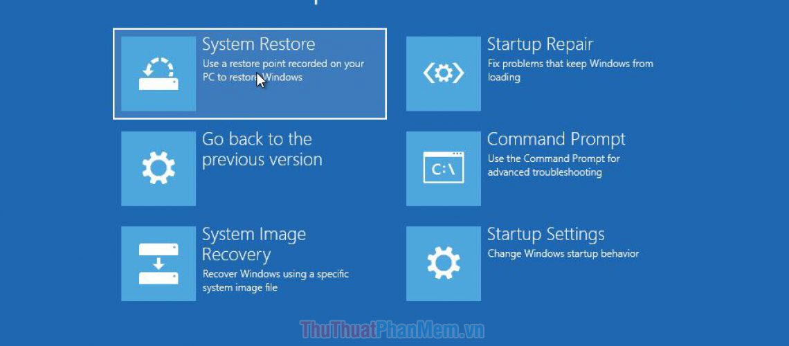 Chạy System Restore