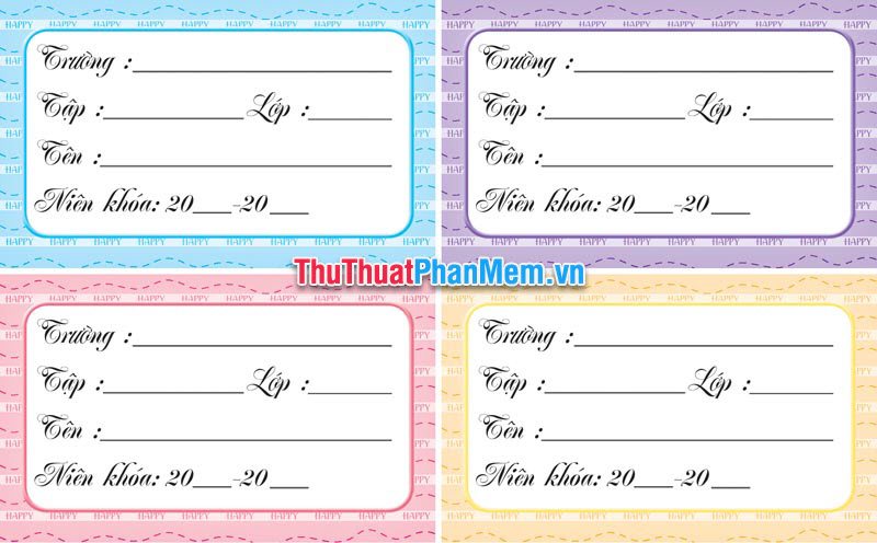 Demo Khung nhãn vở đẹp 5