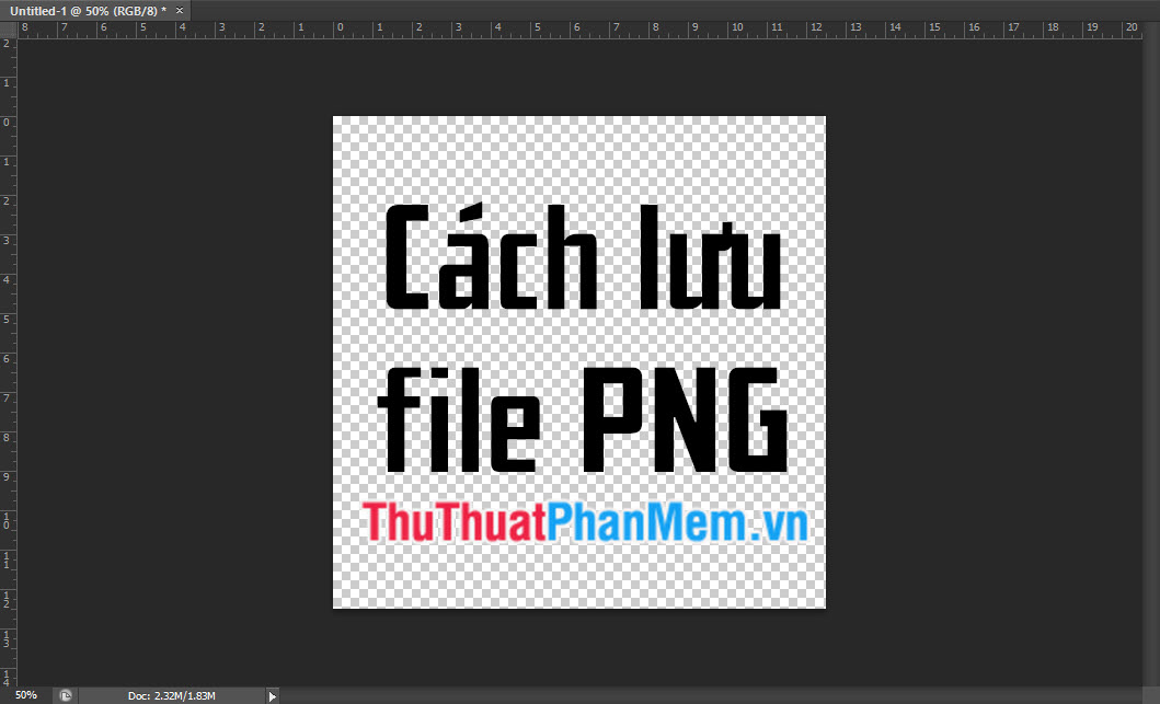 Cách lưu file PNG trong Photoshop