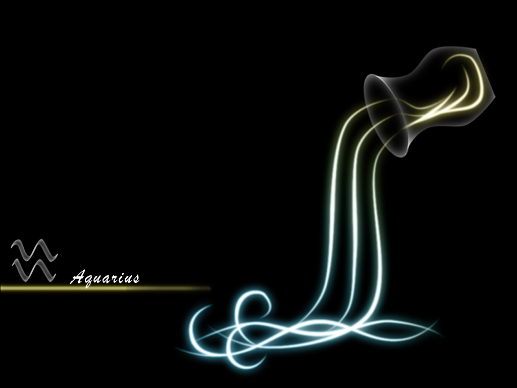 Hình ảnh biểu tượng Bảo Bình đổ nước phát sáng