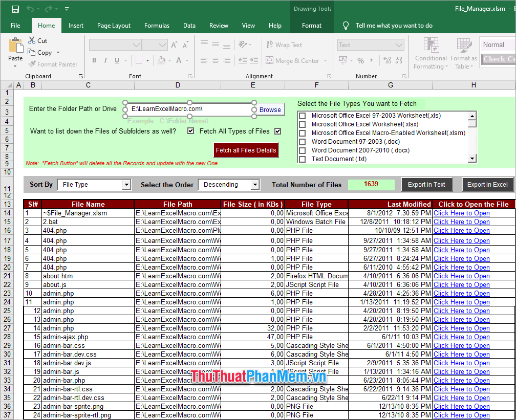 Demo file Excel quản lý hồ sơ 3