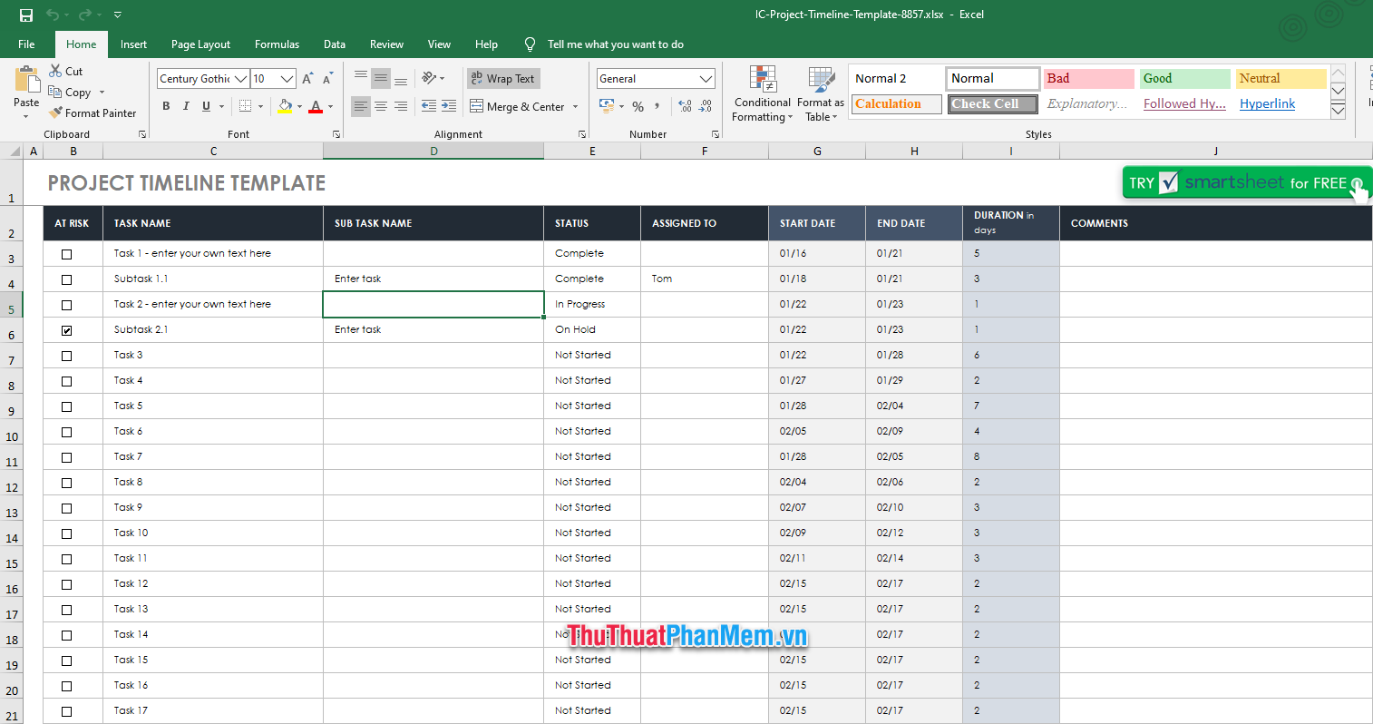 Demo file Excel quản lý hồ sơ 5