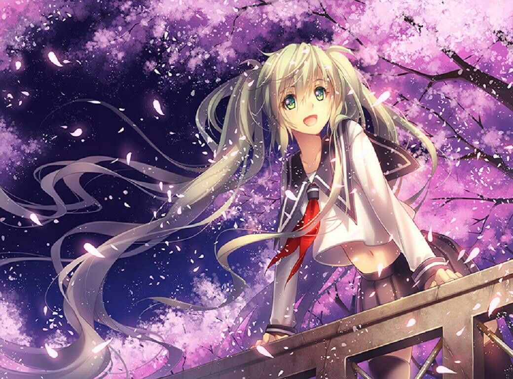 Hình ảnh anime đẹp về hoa anh đào