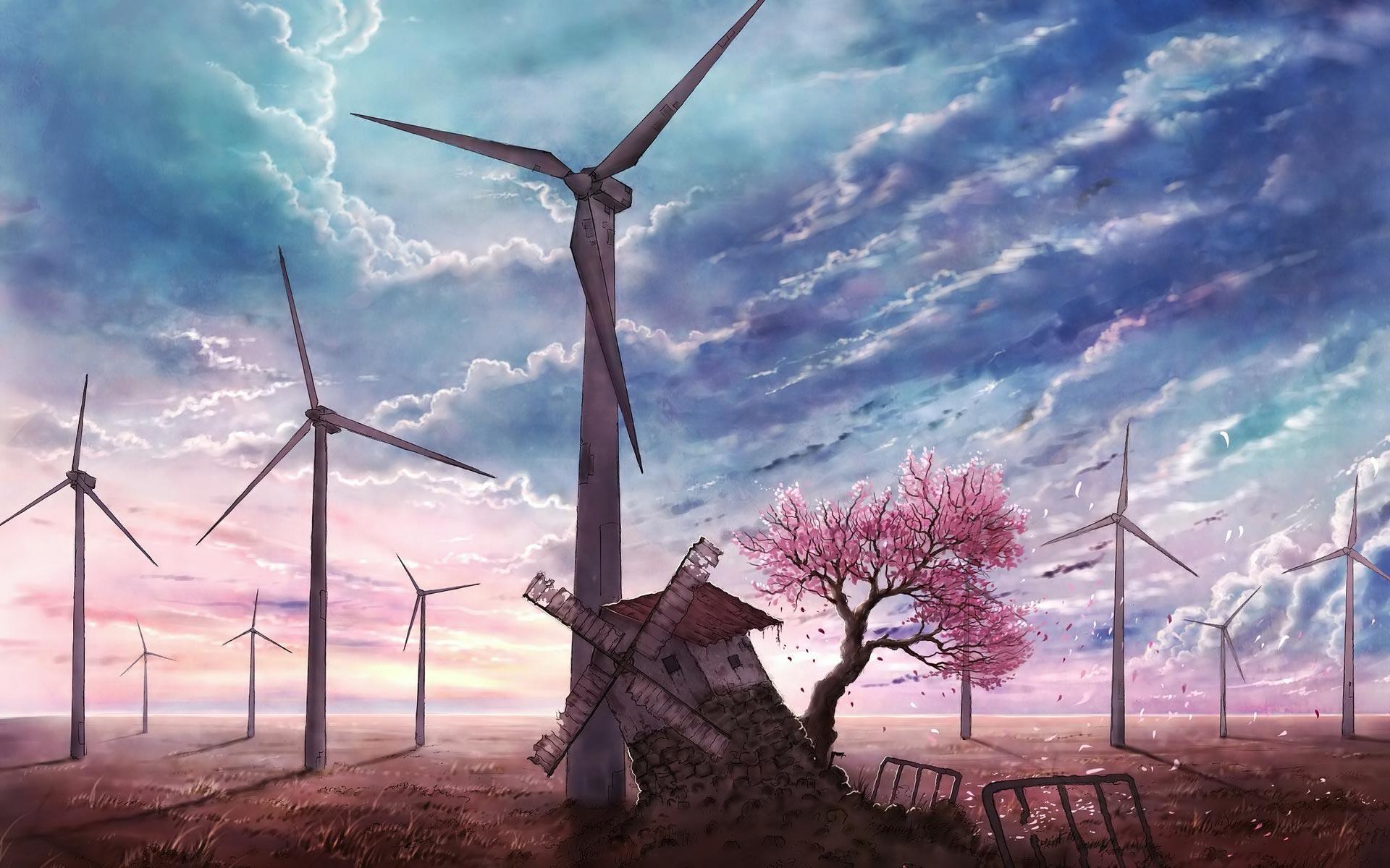 Hình ảnh anime hoa anh đào cô đơn