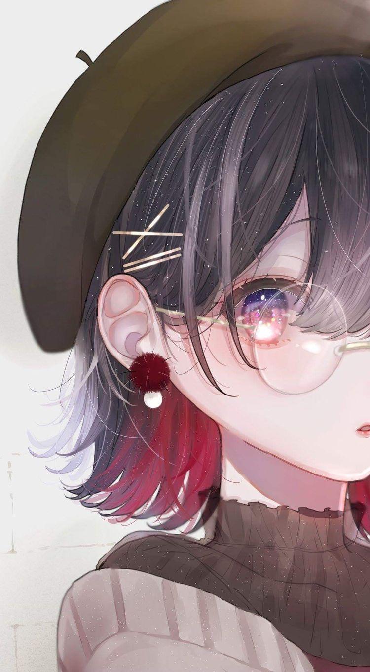 Anime cô gái đeo kính