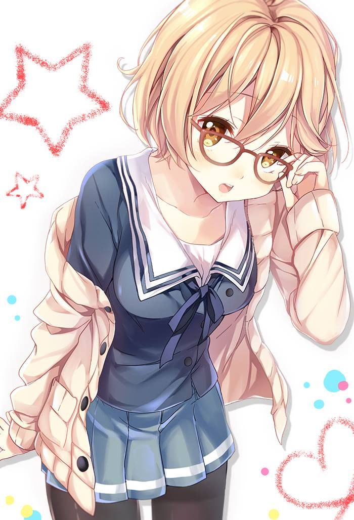Anime girl đeo kính