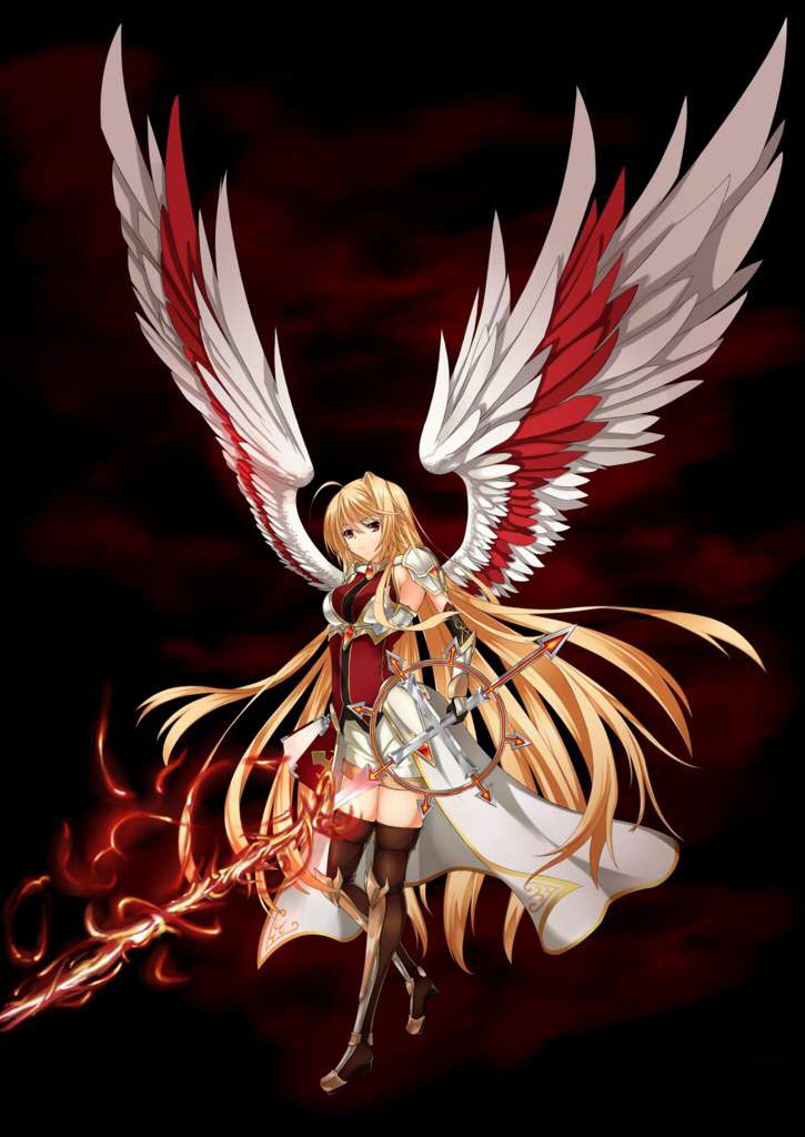 Anime girl with wings