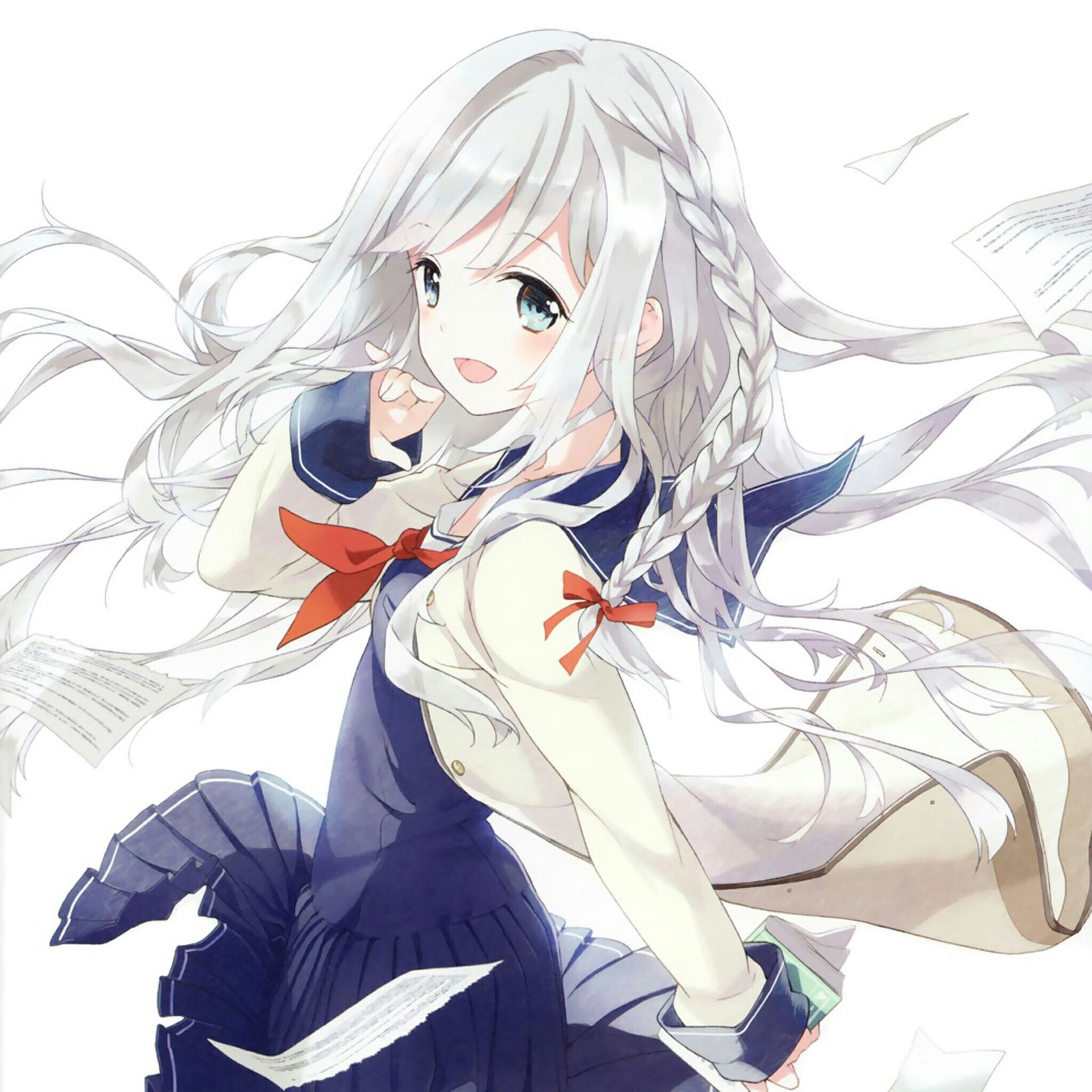 Anime tóc trắng đẹp