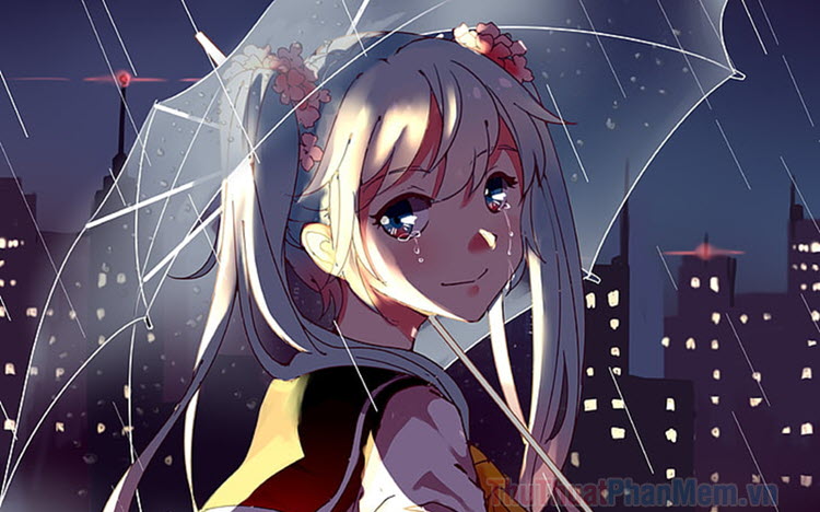 ảnh anime buồn nữ khóc