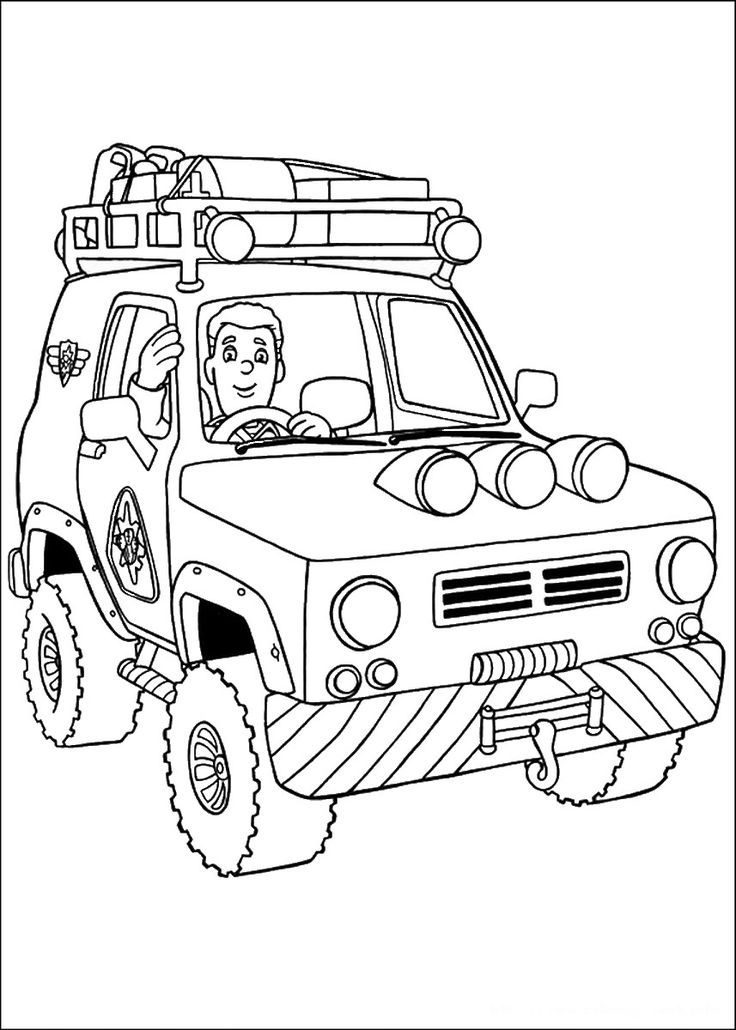 Hình ảnh xe cứu hỏa cho bé tập vẽ