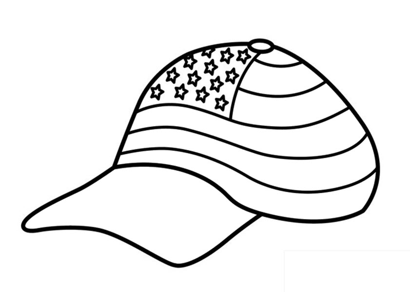Tranh tô color nón cờ Mĩ