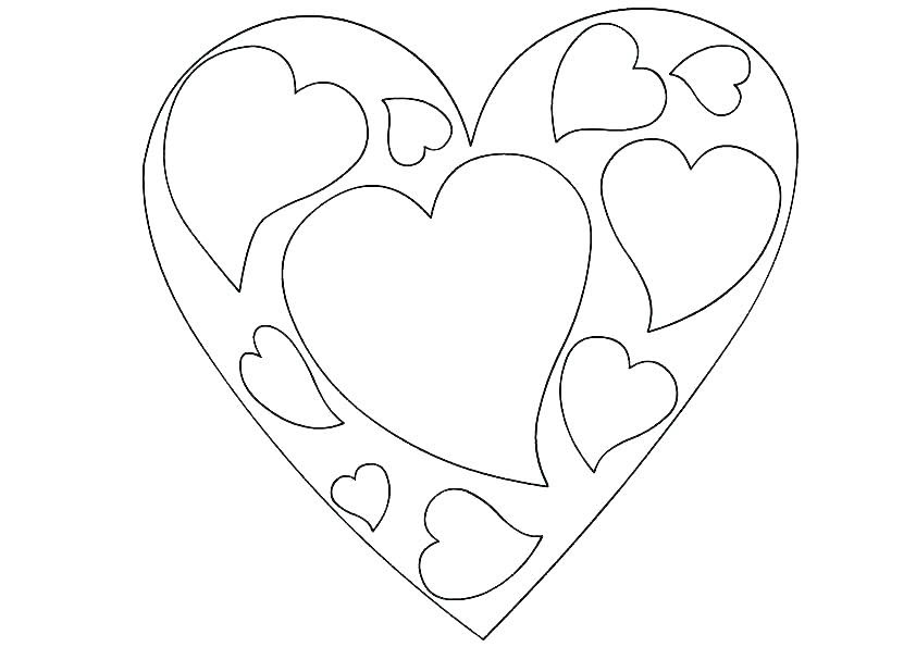Valentines day hearts Coloring