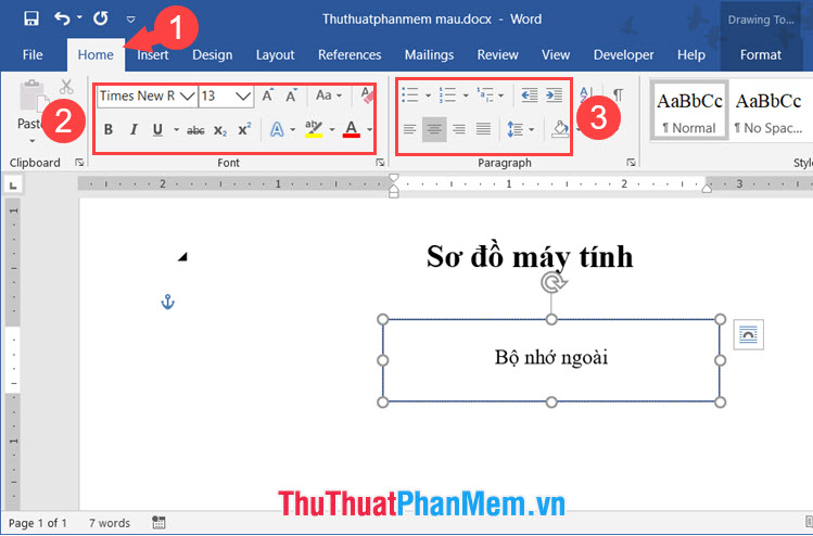 Chỉnh sửa font chữ và căn chỉnh văn bản