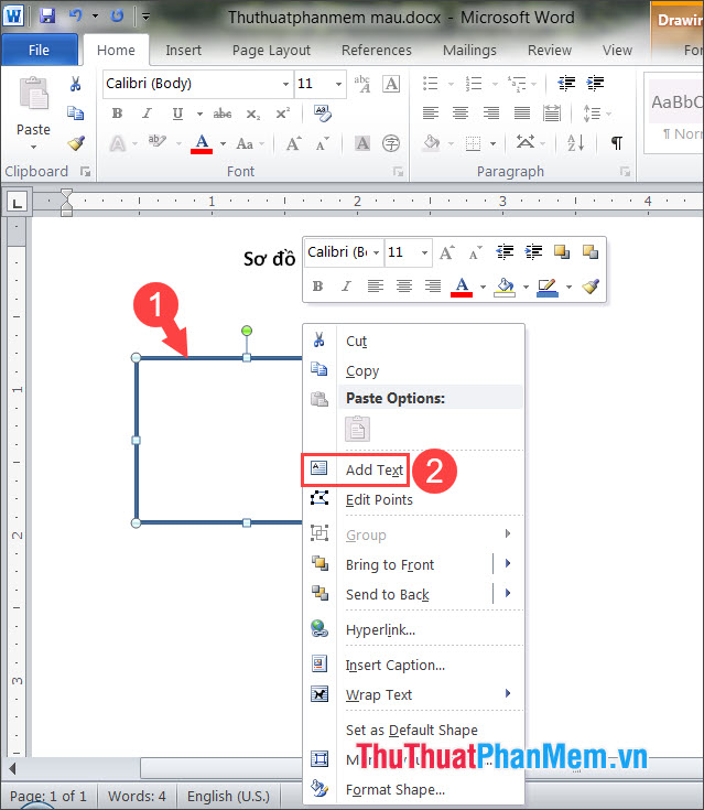 Chọn Add Text để viết chữ
