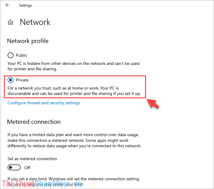 Cách chuyển Public Network sang Private Network trên Windows 10