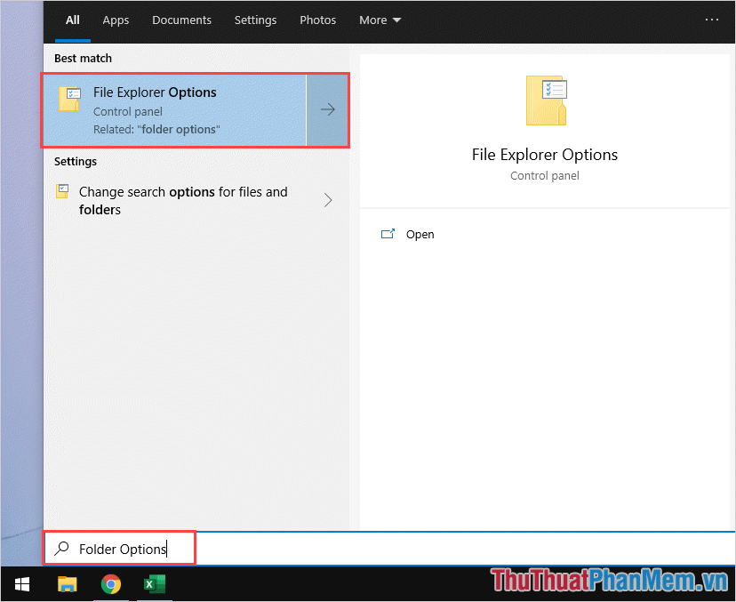 Chọn tùy chọn File Explorer để mở