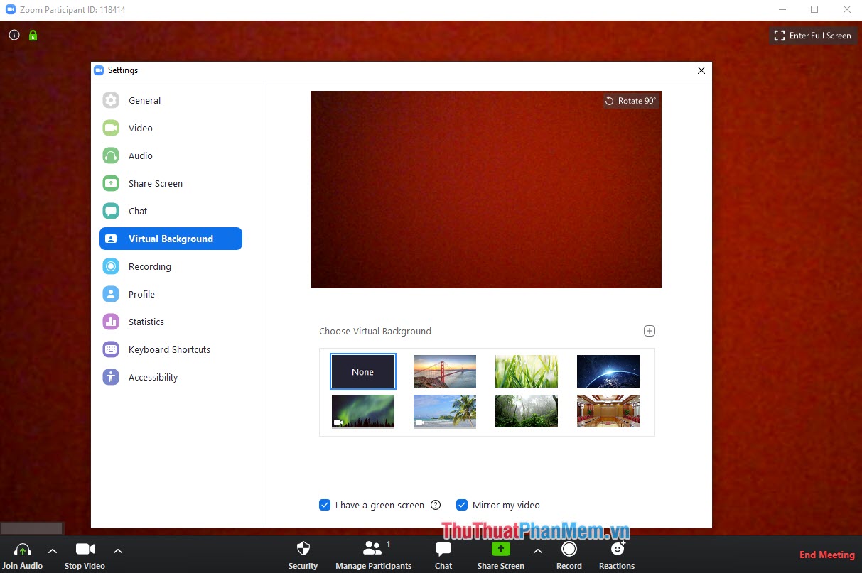 Cách thay đổi hình nền ảo trong Zoom Meetings